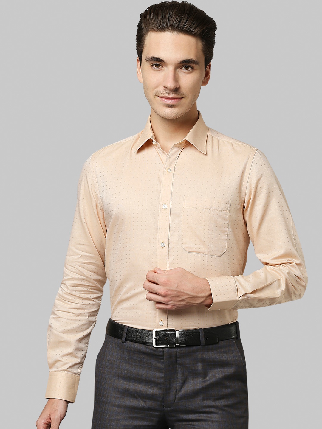 

Raymond Slim-Fit Cotton Formal Shirt, Yellow
