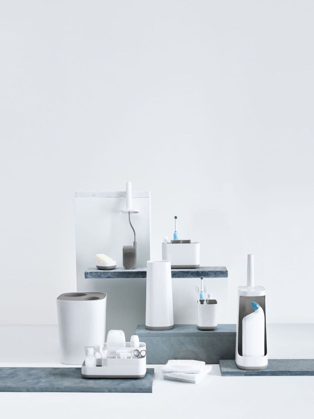 

Joseph Joseph White & Grey Solid EasyStore Bathroom Caddy, Multi