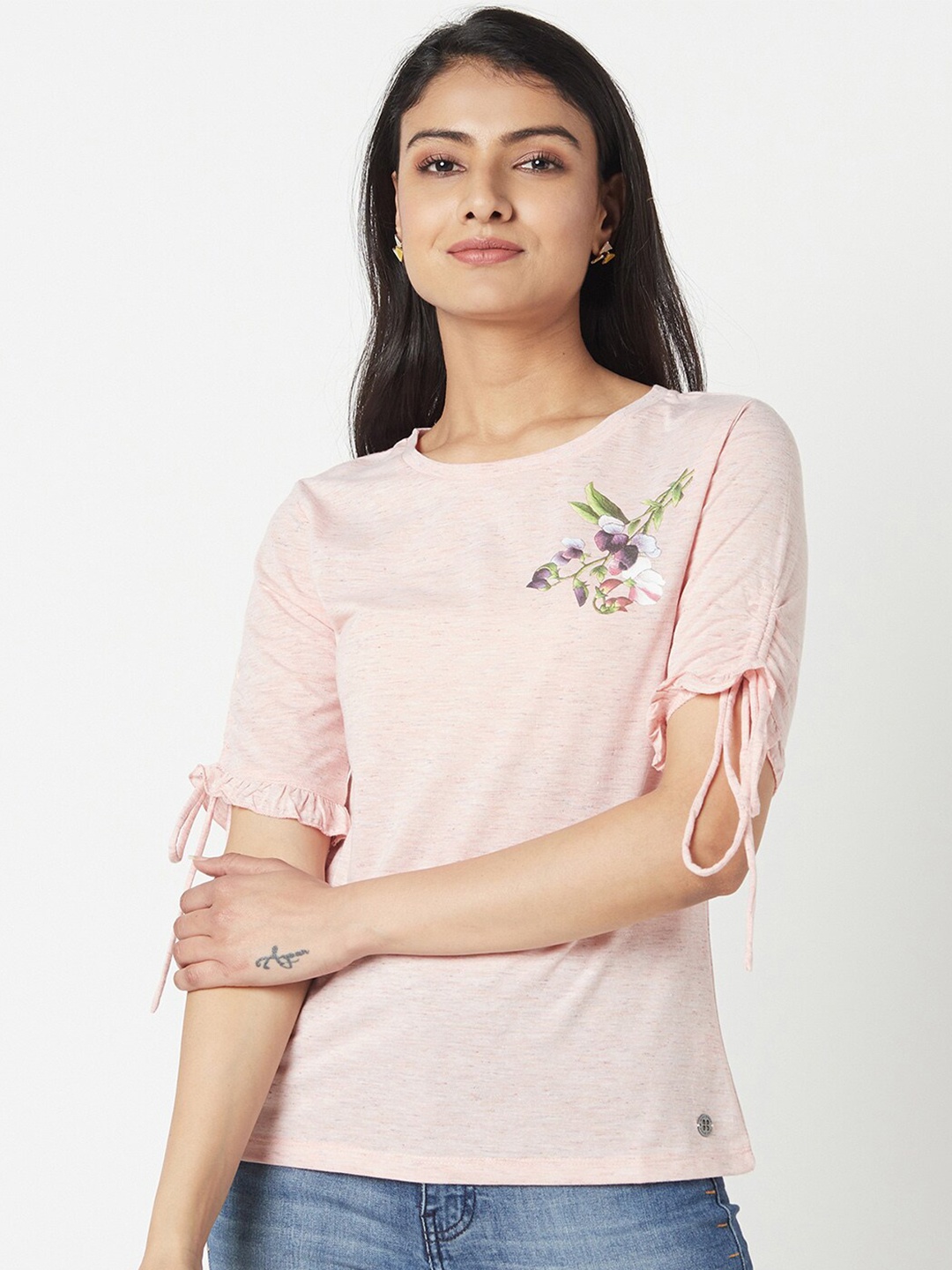 

Miss Grace Pink Printed Regular Top