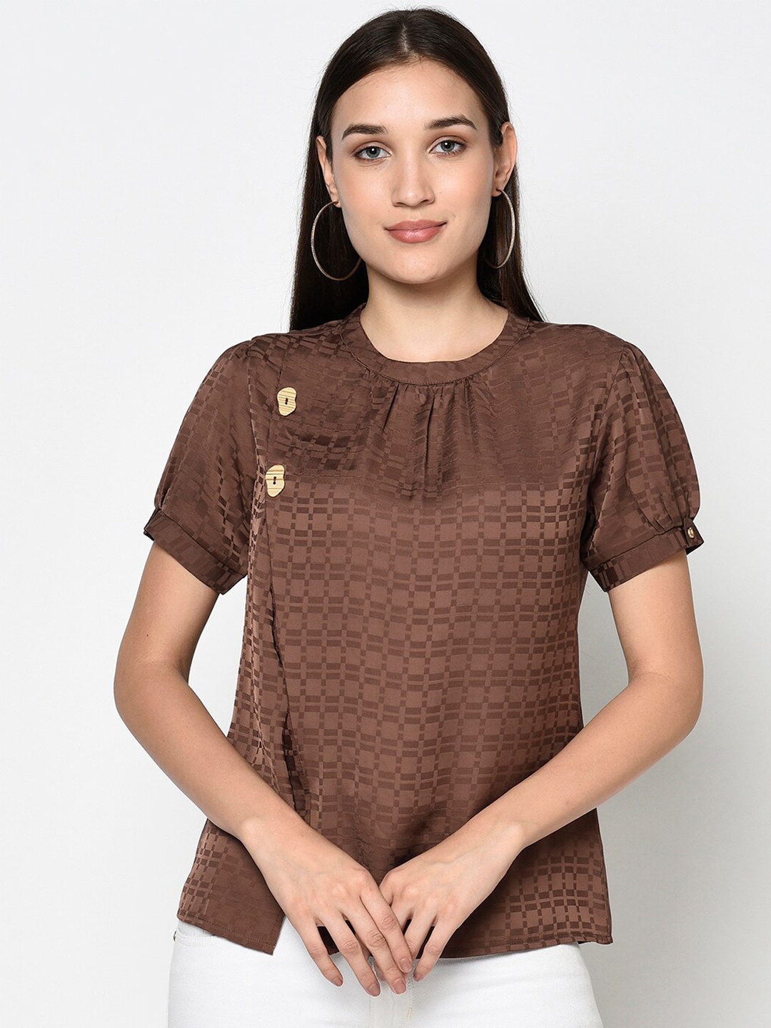 

Miss Grace Women Brown Printed Top
