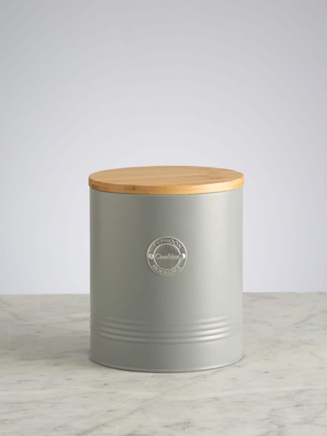 

TYPHOON Unisex Grey Solid Stainless Steel Dishwasher safe Cookie Jar