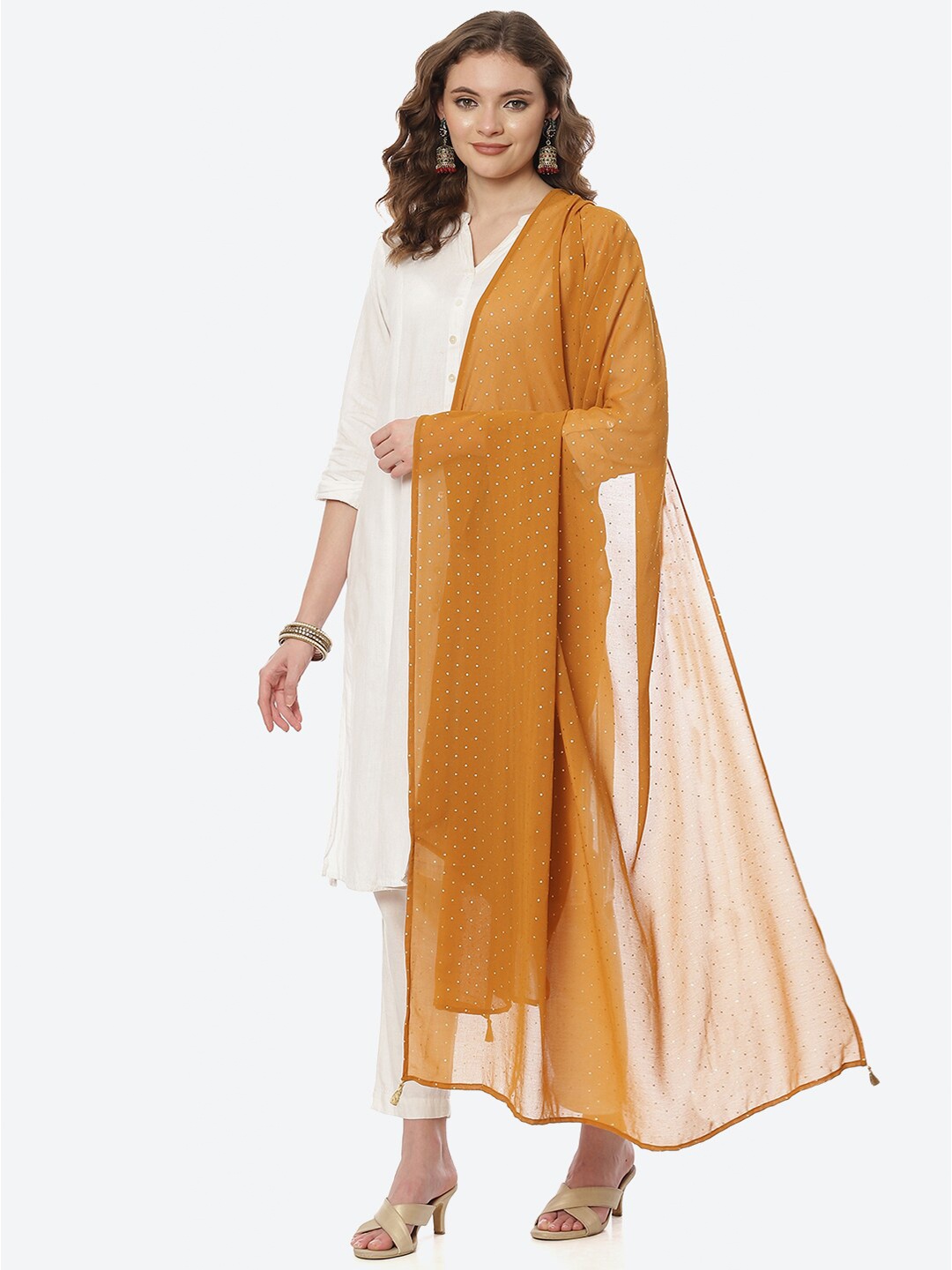 

Rangriti Women Mustard Dupatta