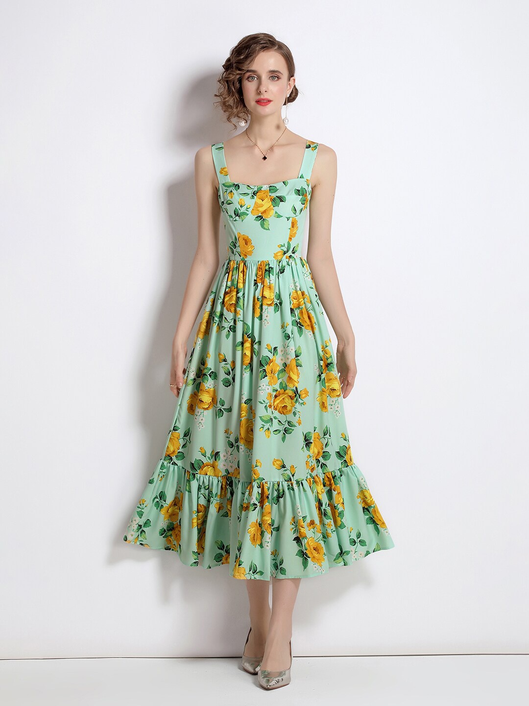

JC Collection Multicoloured Floral Midi Dress, Multi