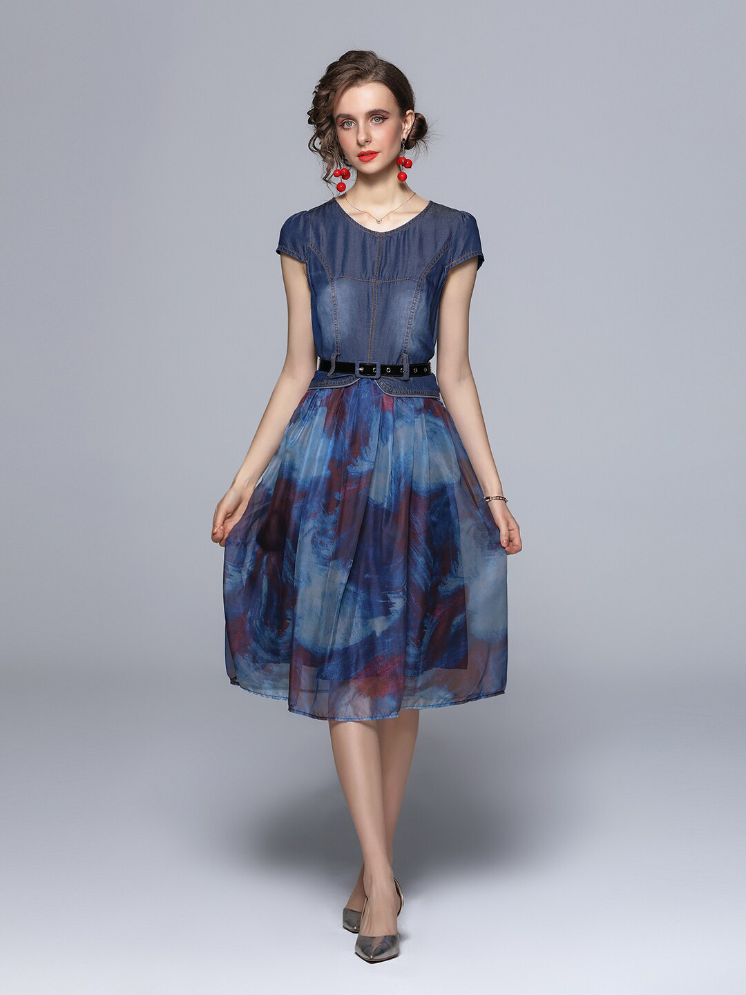 

JC Collection Blue Midi Dress