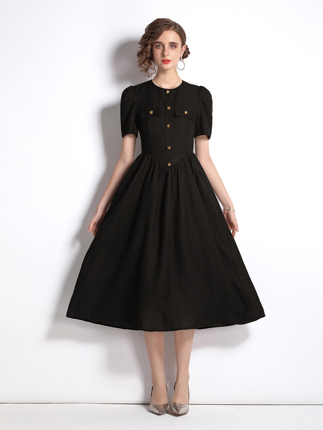 

JC Collection Black Midi Dress