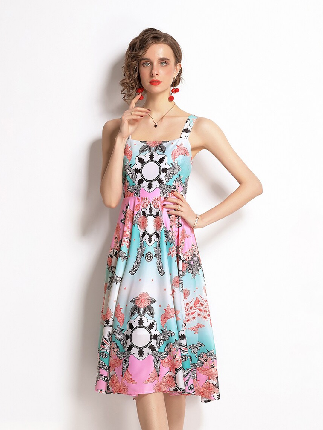 

JC Collection White & Pink Floral Dress