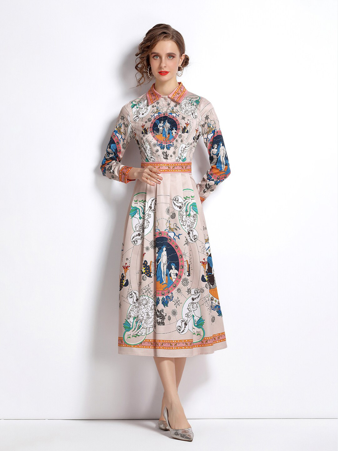 

JC Collection Multicoloured Floral A-Line Midi Dress, Multi