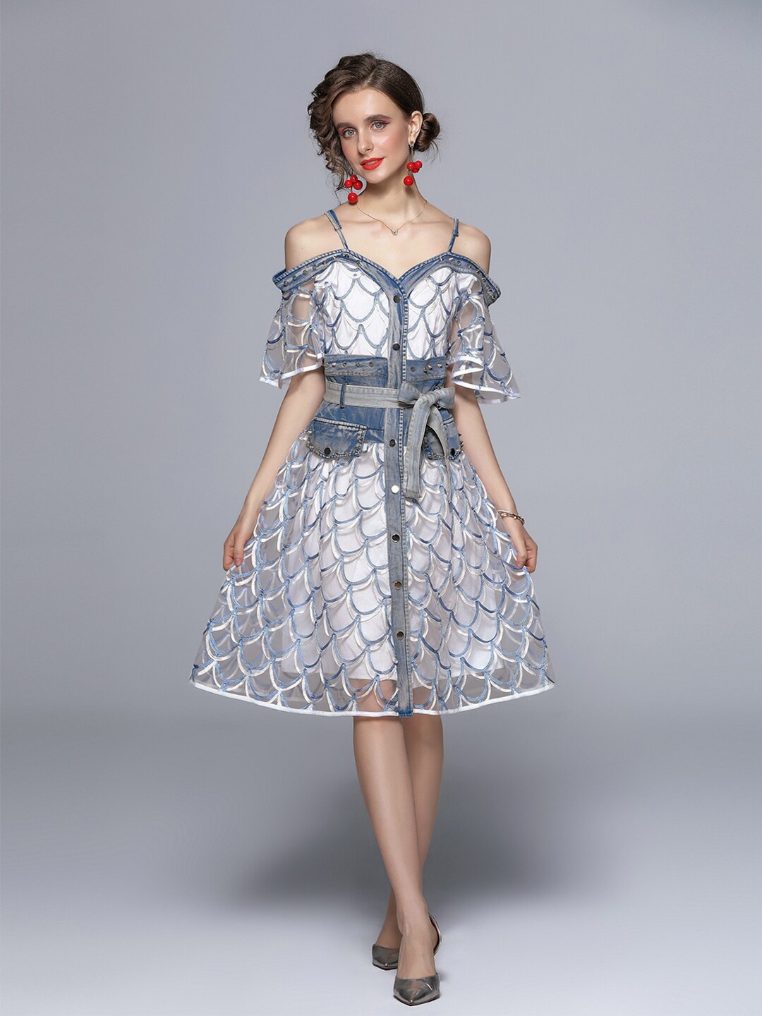 

JC Collection Blue Dress