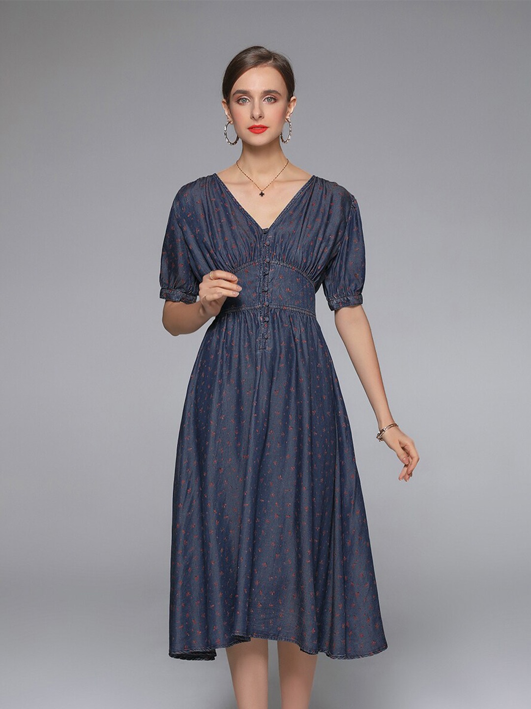 

JC Collection Blue Midi Dress