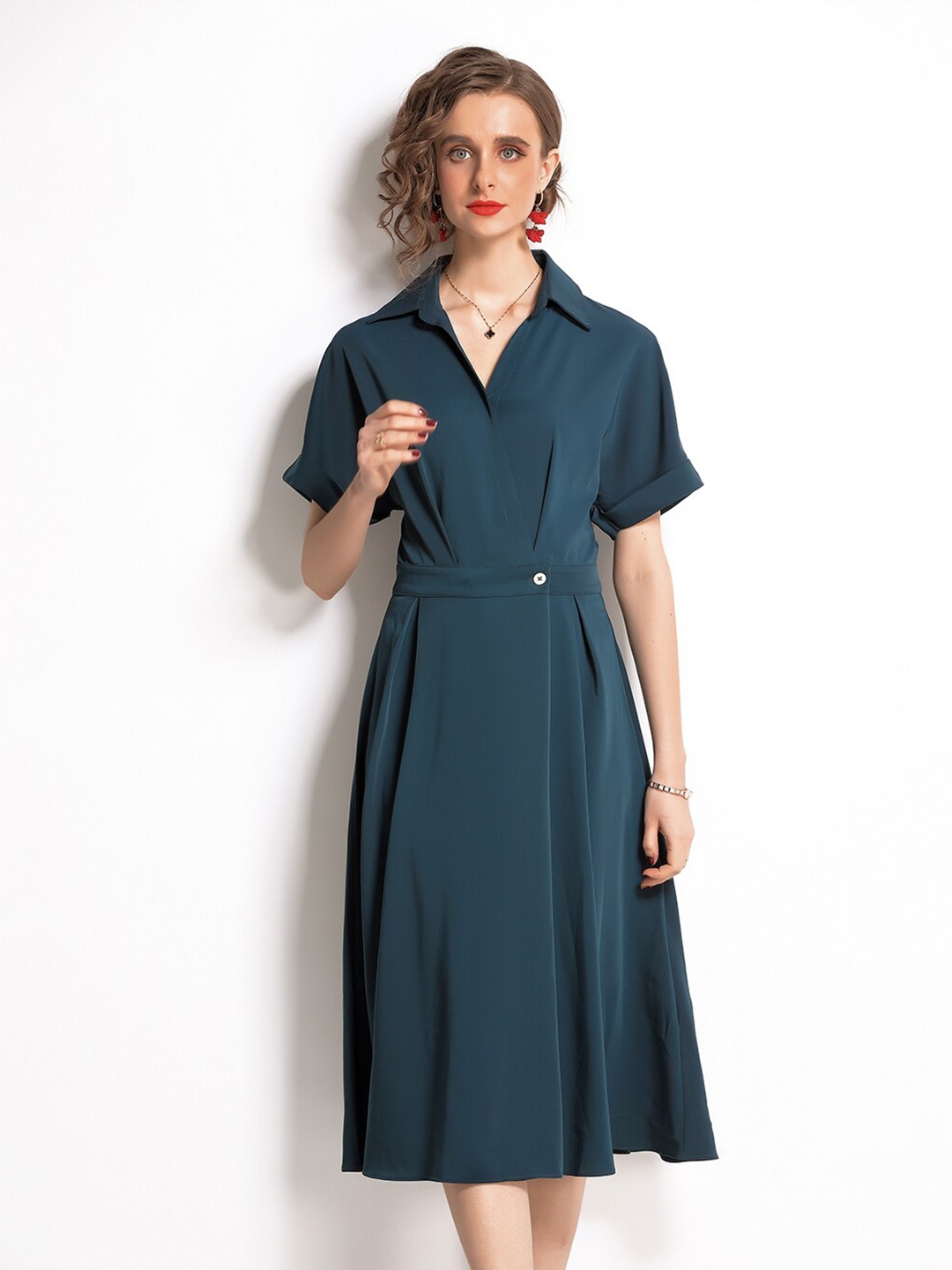 

JC Collection Navy Blue Midi Dress