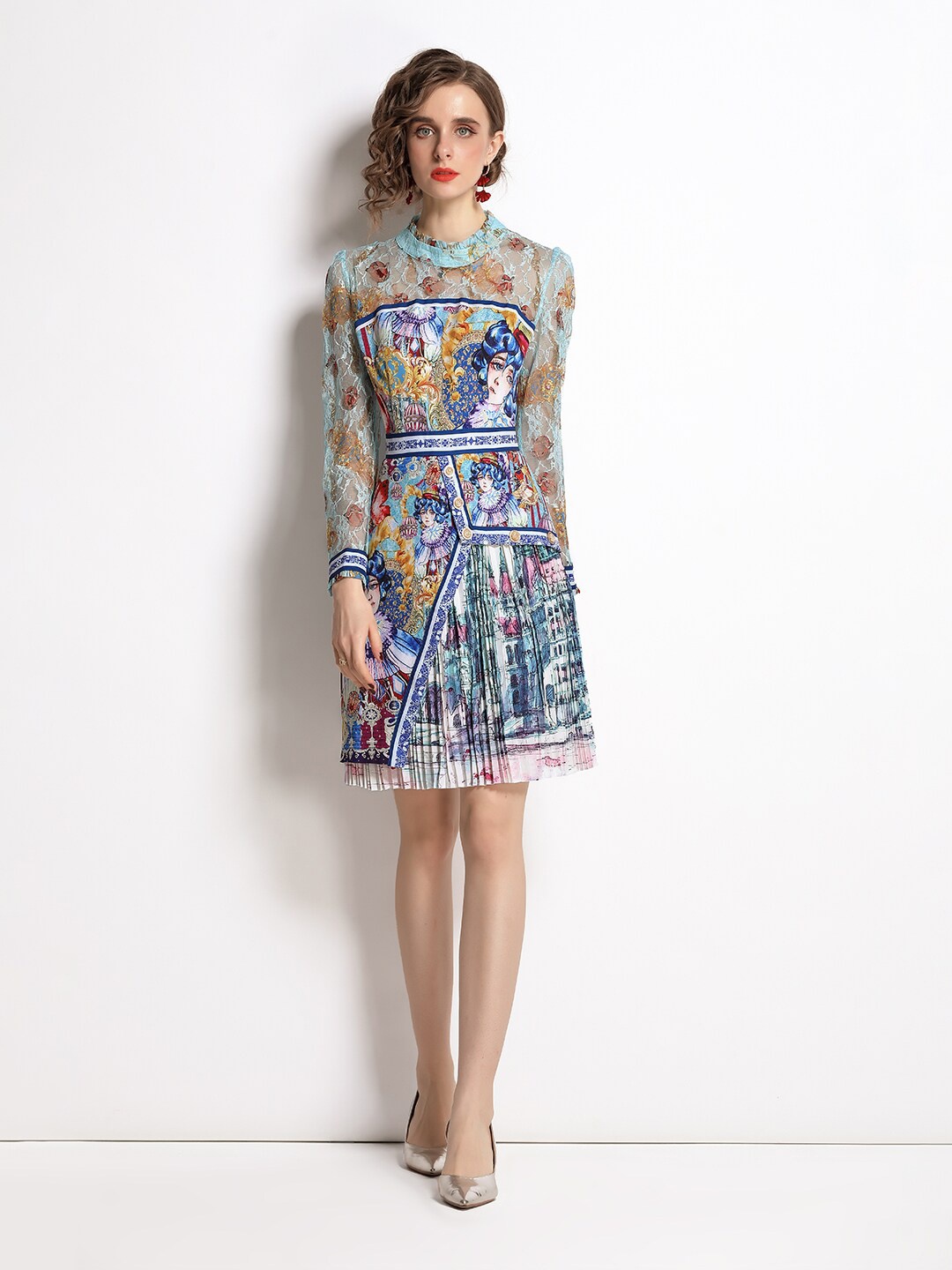 

JC Collection Multicoloured Floral Dress, Blue