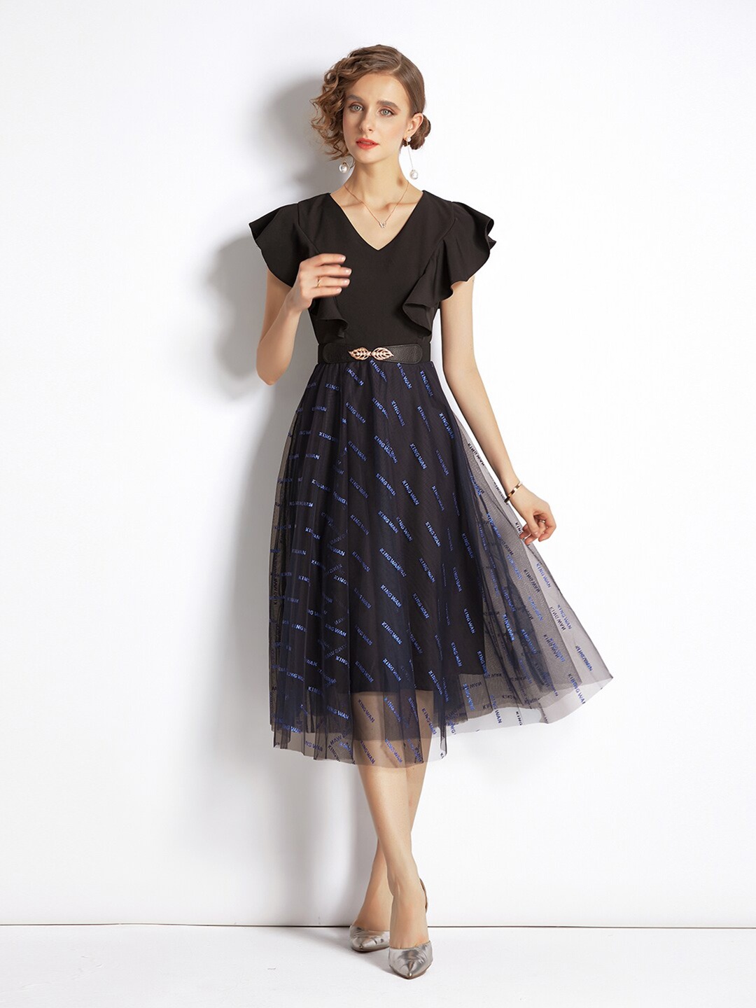 

JC Collection Black Midi Dress