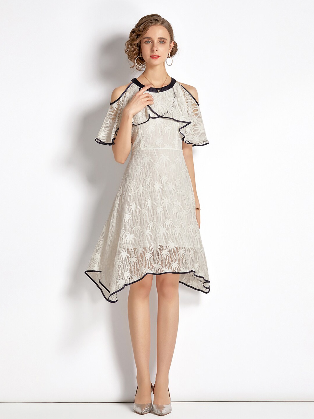 

JC Collection White A-Line Dress