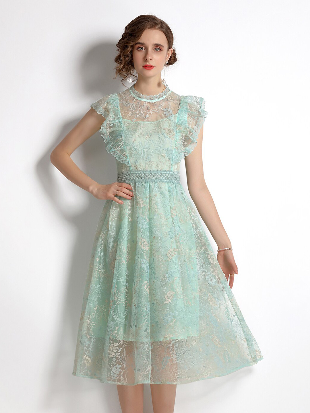 

JC Collection Green Floral Dress