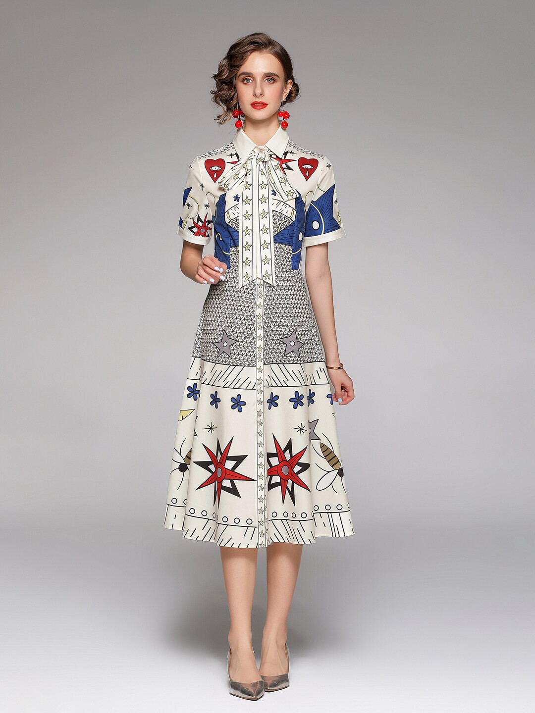 

JC Collection WOMEN Multicoloured Floral Midi Dress, Multi