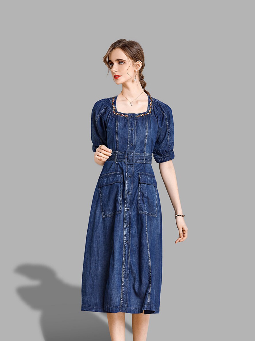 

JC Collection WOMEN Blue Midi Dress