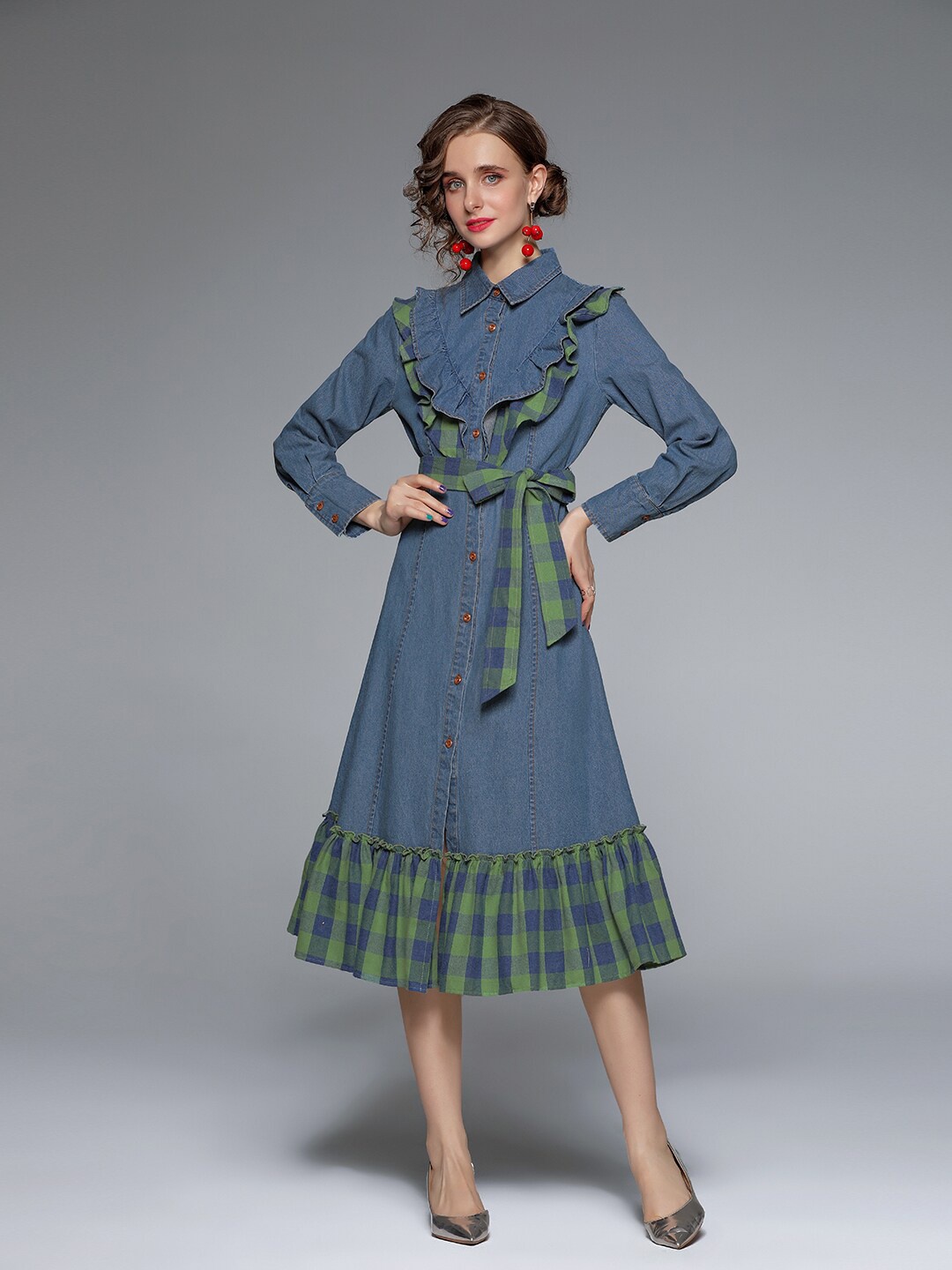 

JC Collection WOMEN Blue Midi Dress