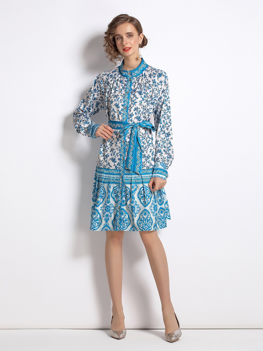 

JC Collection WOMEN Blue Floral Dress