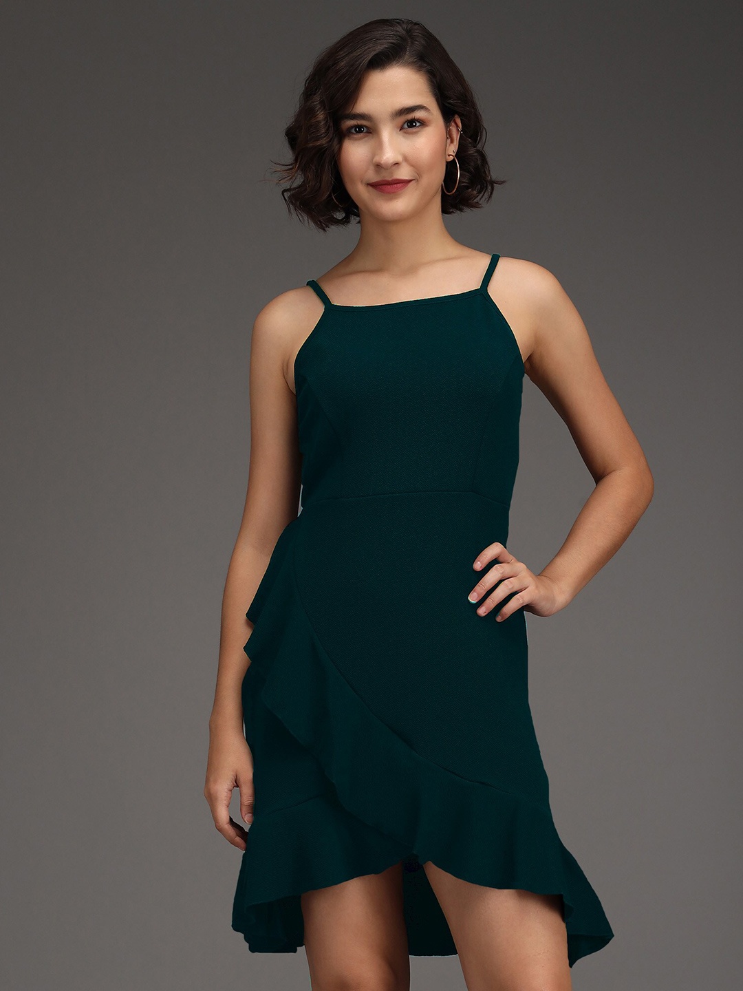 

ADDYVERO Green A-Line Dress