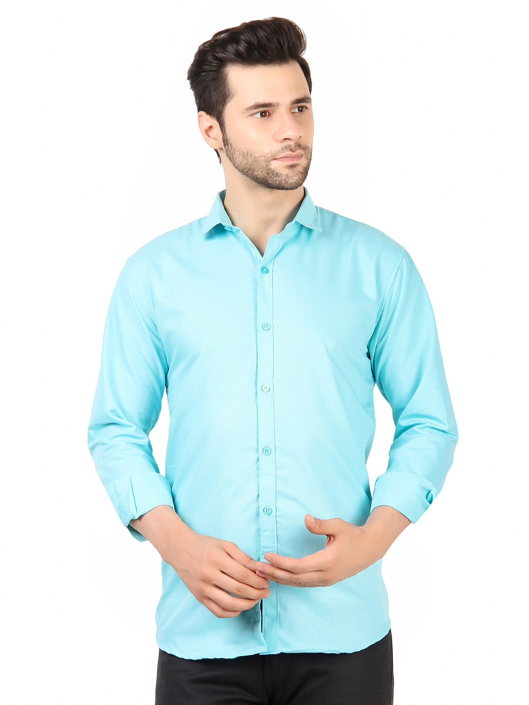 

TrulyFeb Men Blue Original Slim Fit Casual Shirt