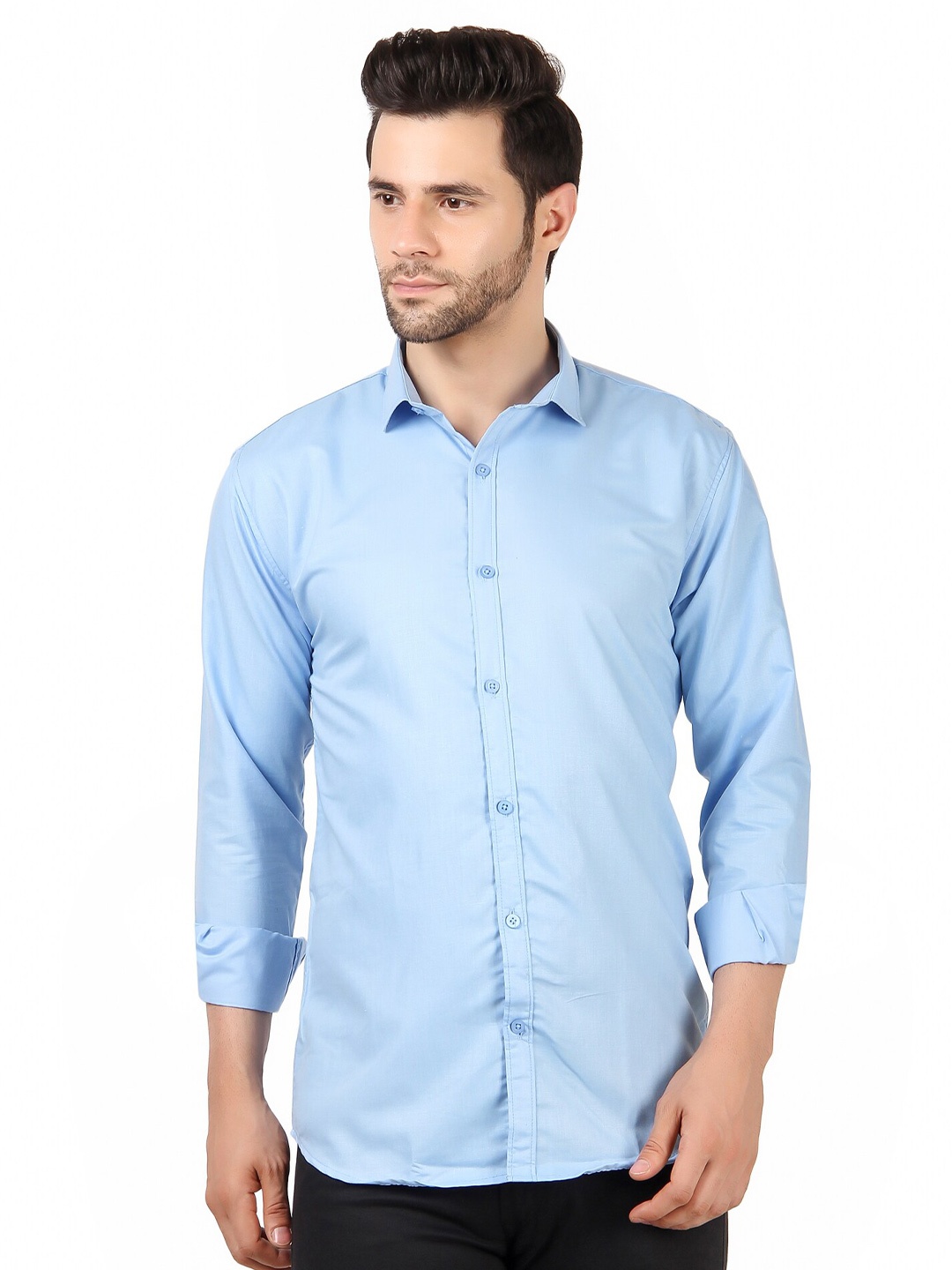 

TrulyFeb Men Blue Original Slim Fit Casual Shirt