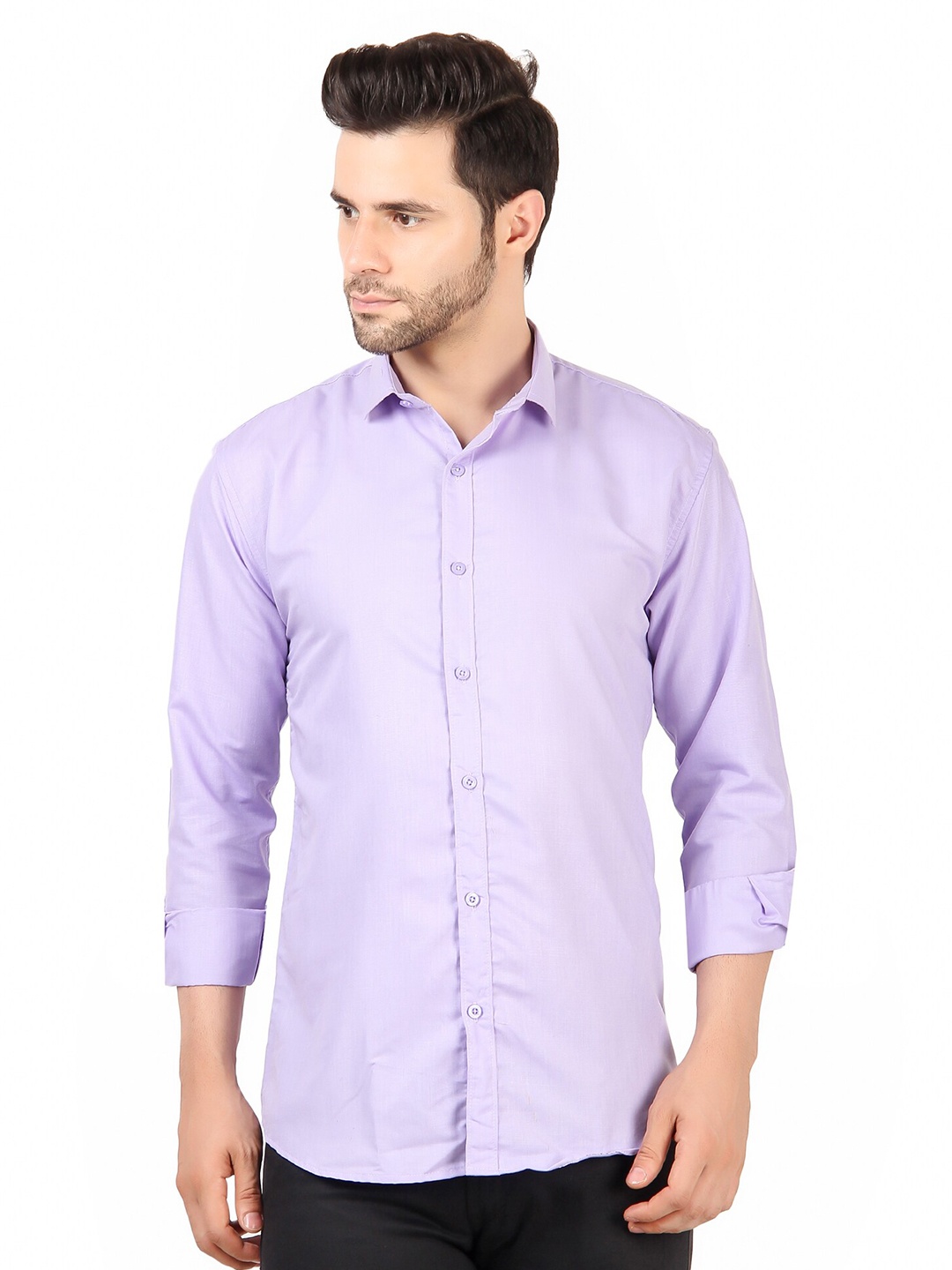 

TrulyFeb Men Lavender Original Slim Fit Casual Shirt