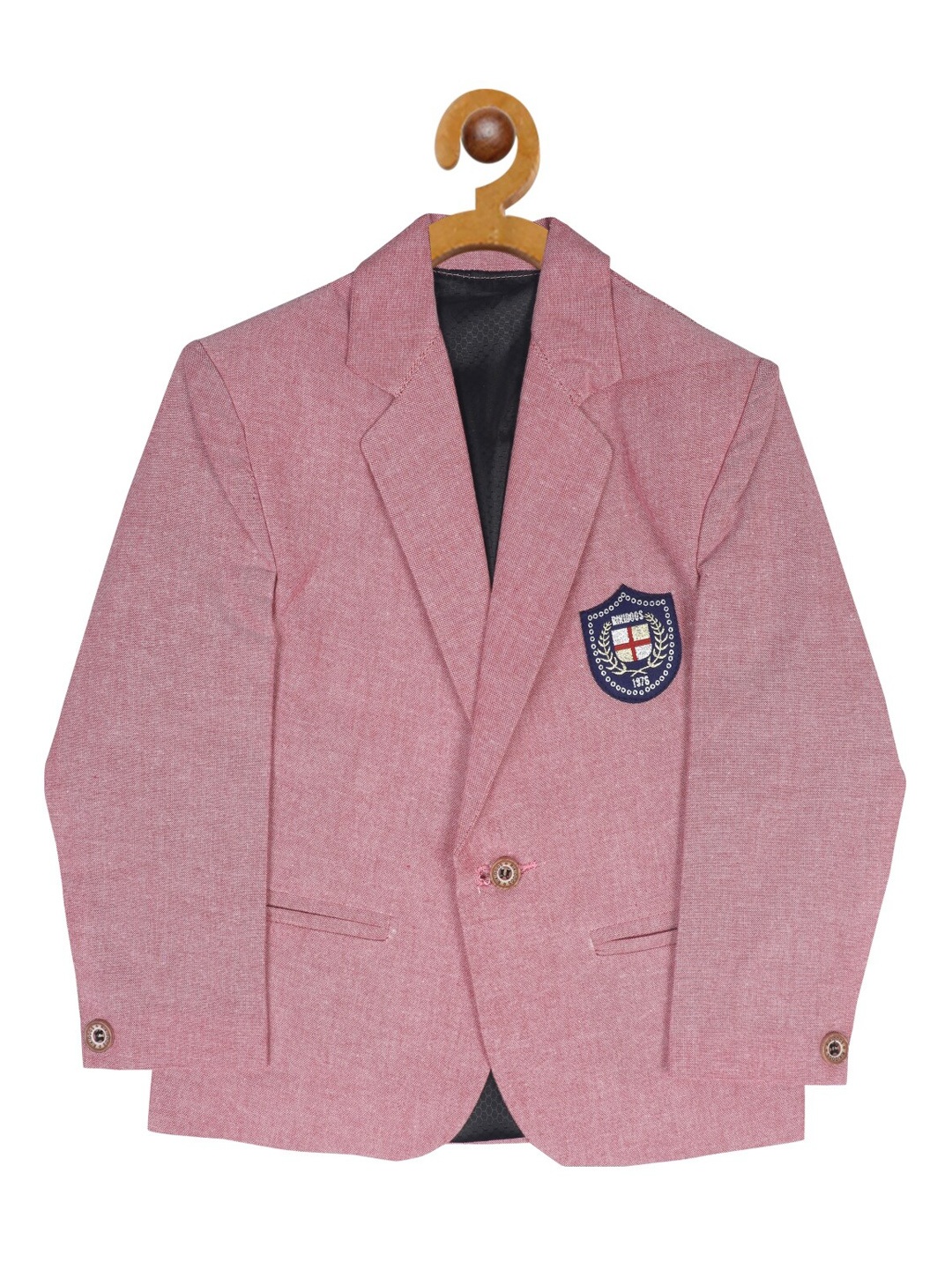 

RIKIDOOS Boys Red Solid Single Breasted Blazers