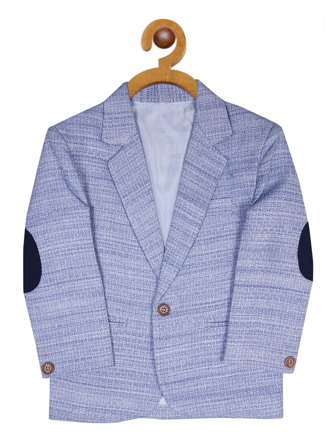 

RIKIDOOS Boys Blue Self Design Comfort Fit Blazer