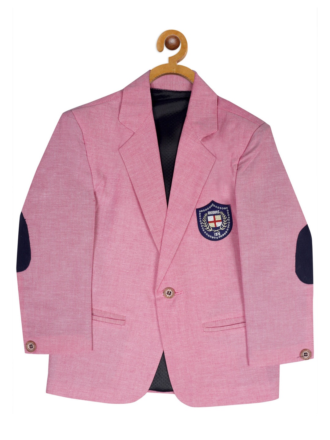 

RIKIDOOS Boys Pink Solid Cotton Blazers