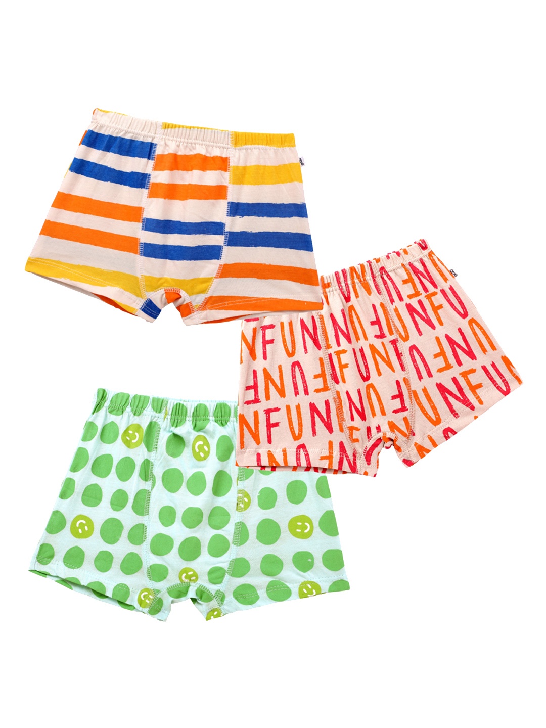 

You Got Plan B Boys Pack Of 3 Printed Cotton Boxers Briefs, Green