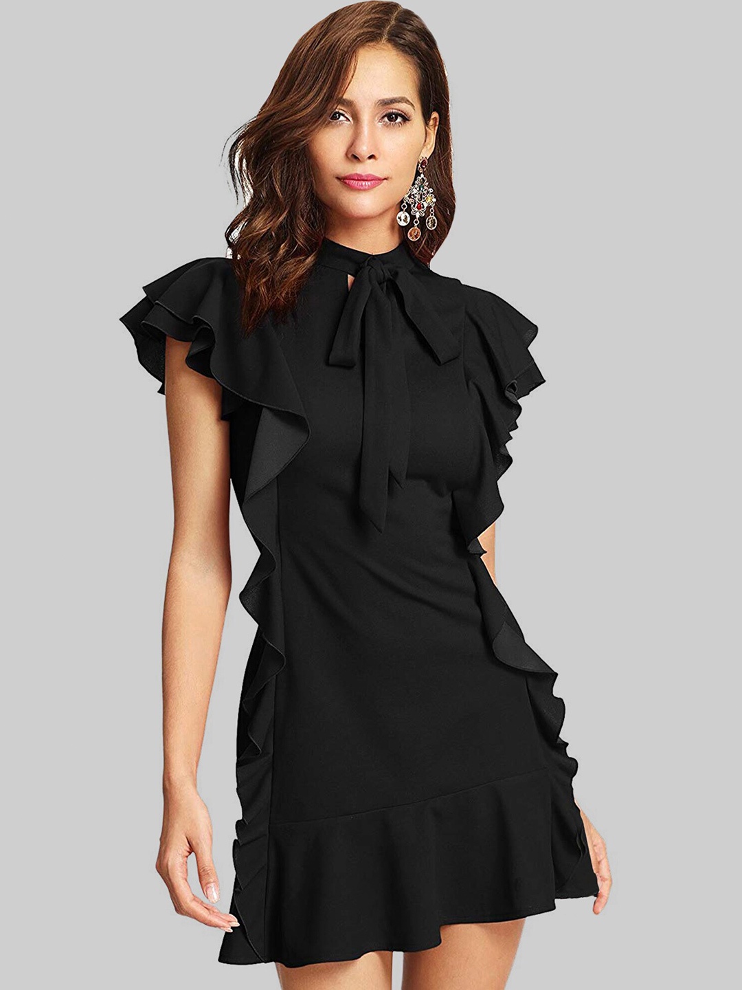 

ADDYVERO Black Sheath Dress