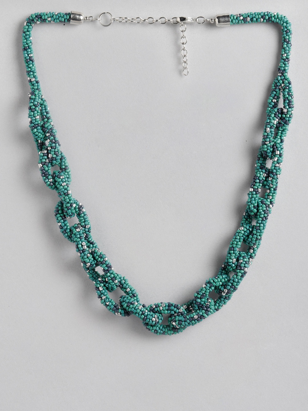 

RICHEERA Green & Blue Beaded Necklace