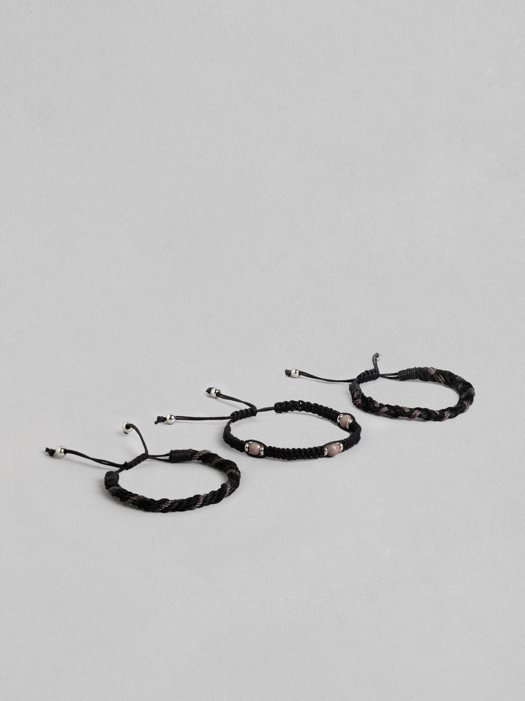 

RICHEERA Women Black & Grey Multistrand Bracelet
