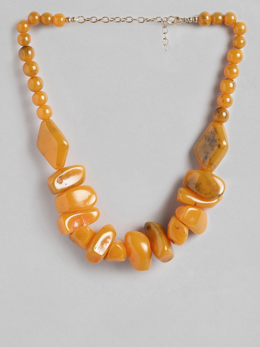 

RICHEERA Mustard Beaded Necklace