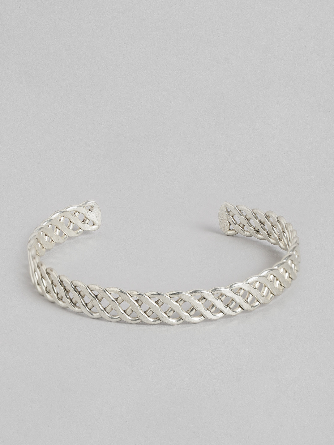 

RICHEERA Women Silver-Toned Silver-Plated Bangle-Style Bracelet