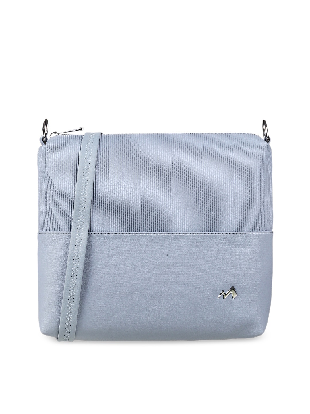 

Metro Women Blue Textured PU Oversized Bucket Tote Bag