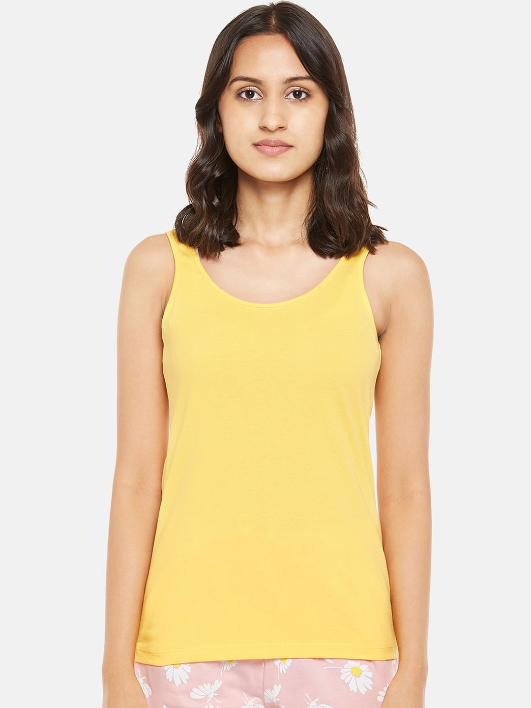 

Dreamz by Pantaloons Women Yellow Solid Lounge T-Shirts