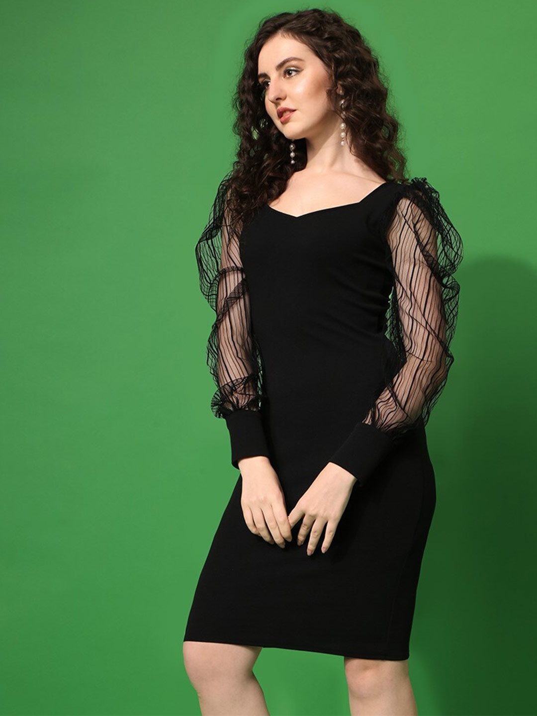 

SHEETAL Associates Black Bodycon Dress