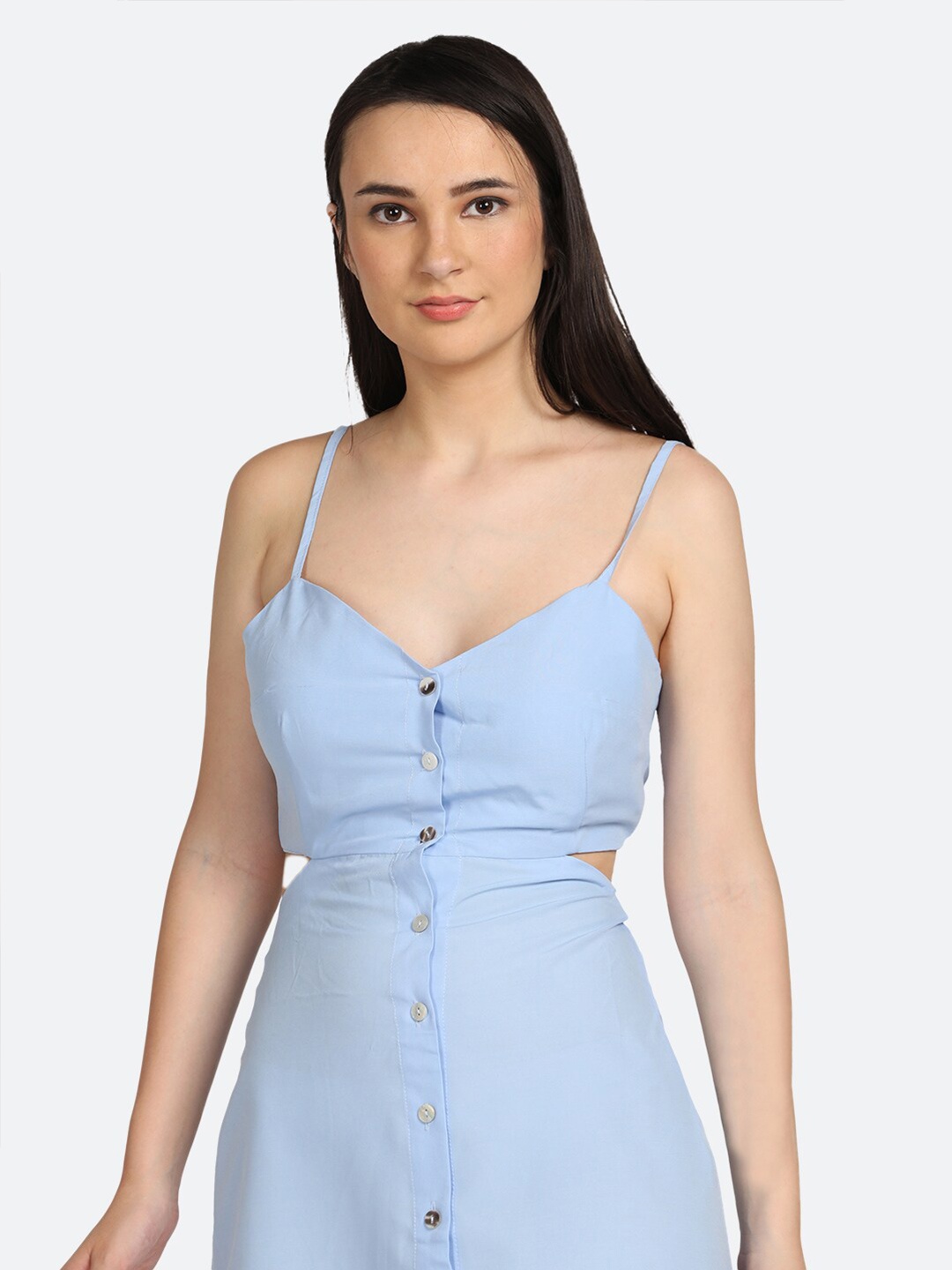 

BOLDMISS Blue A-Line Midi Dress