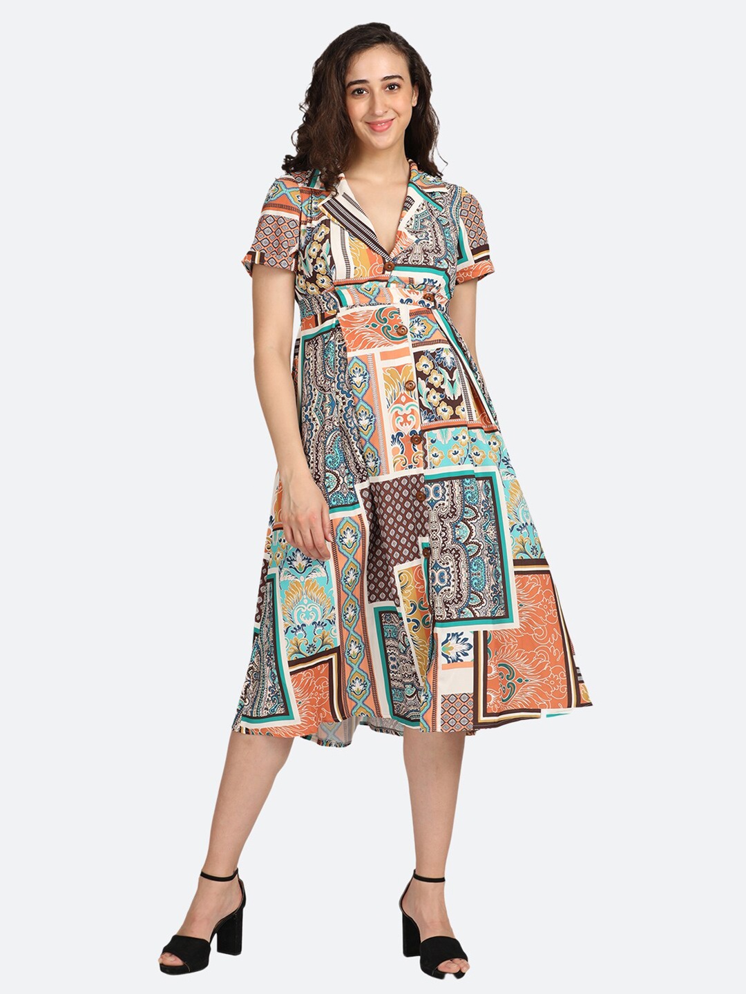 

BOLDMISS Multicoloured Midi Dress, Multi