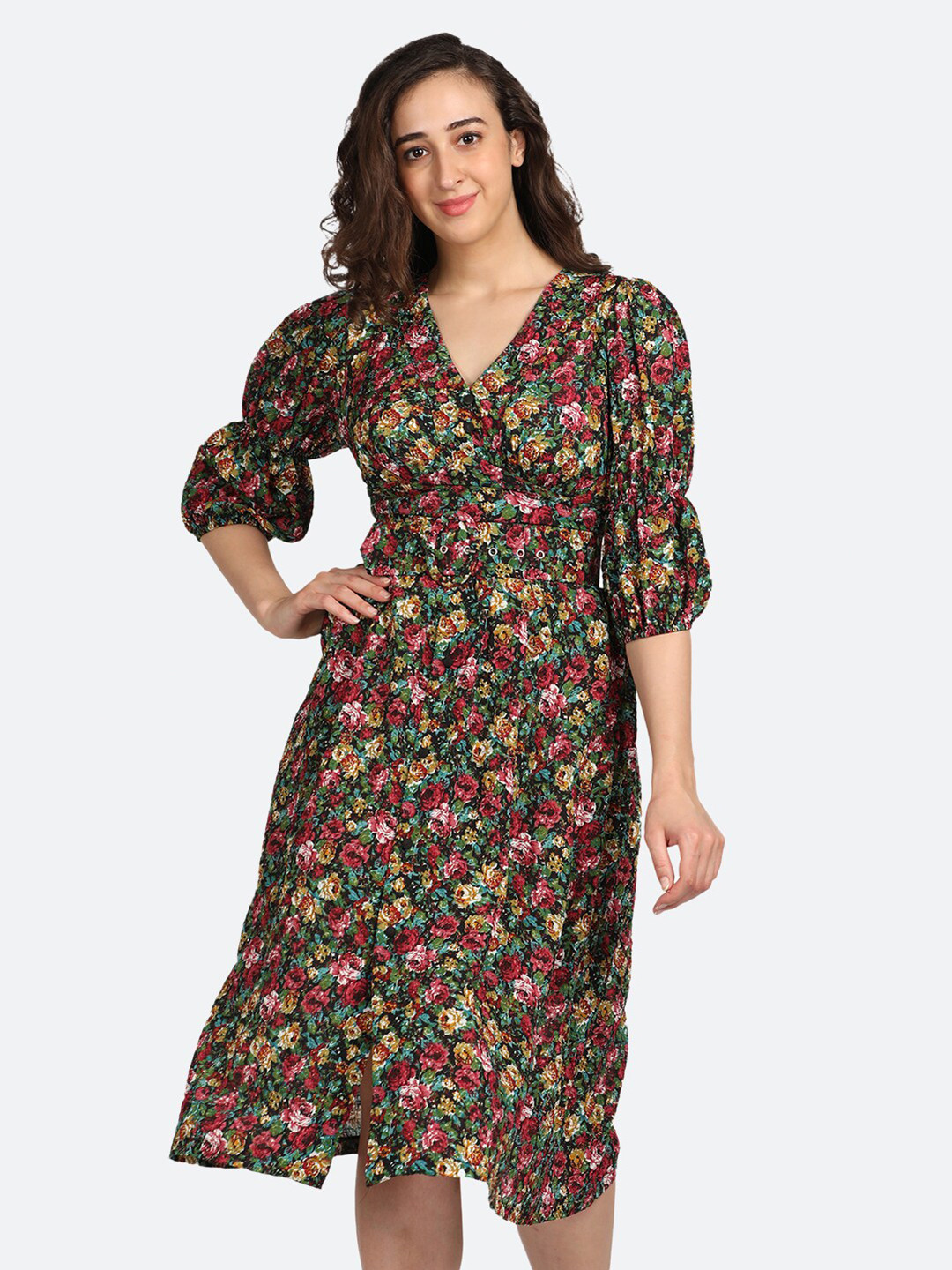 

BOLDMISS Multicoloured Floral Dress, Multi