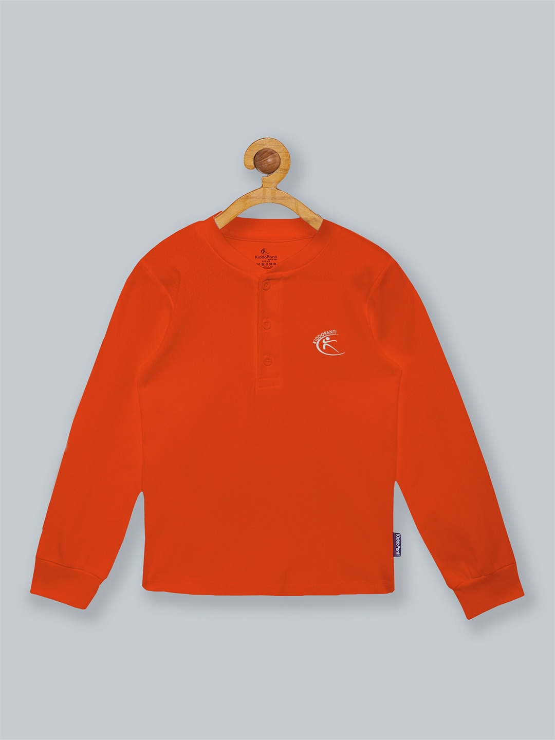 

KiddoPanti Kids Orange High Neck T-shirt