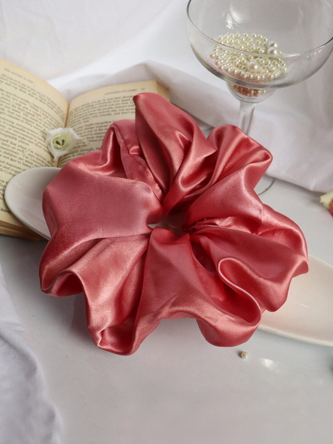 Soho Boho Studio Women Pink Oversized Scrunchie