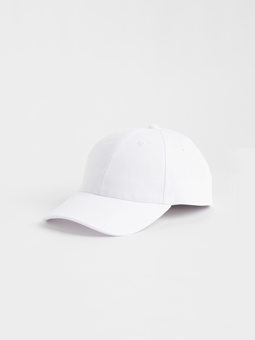 

H&M Men White Solid Cotton Twill Baseball Cap