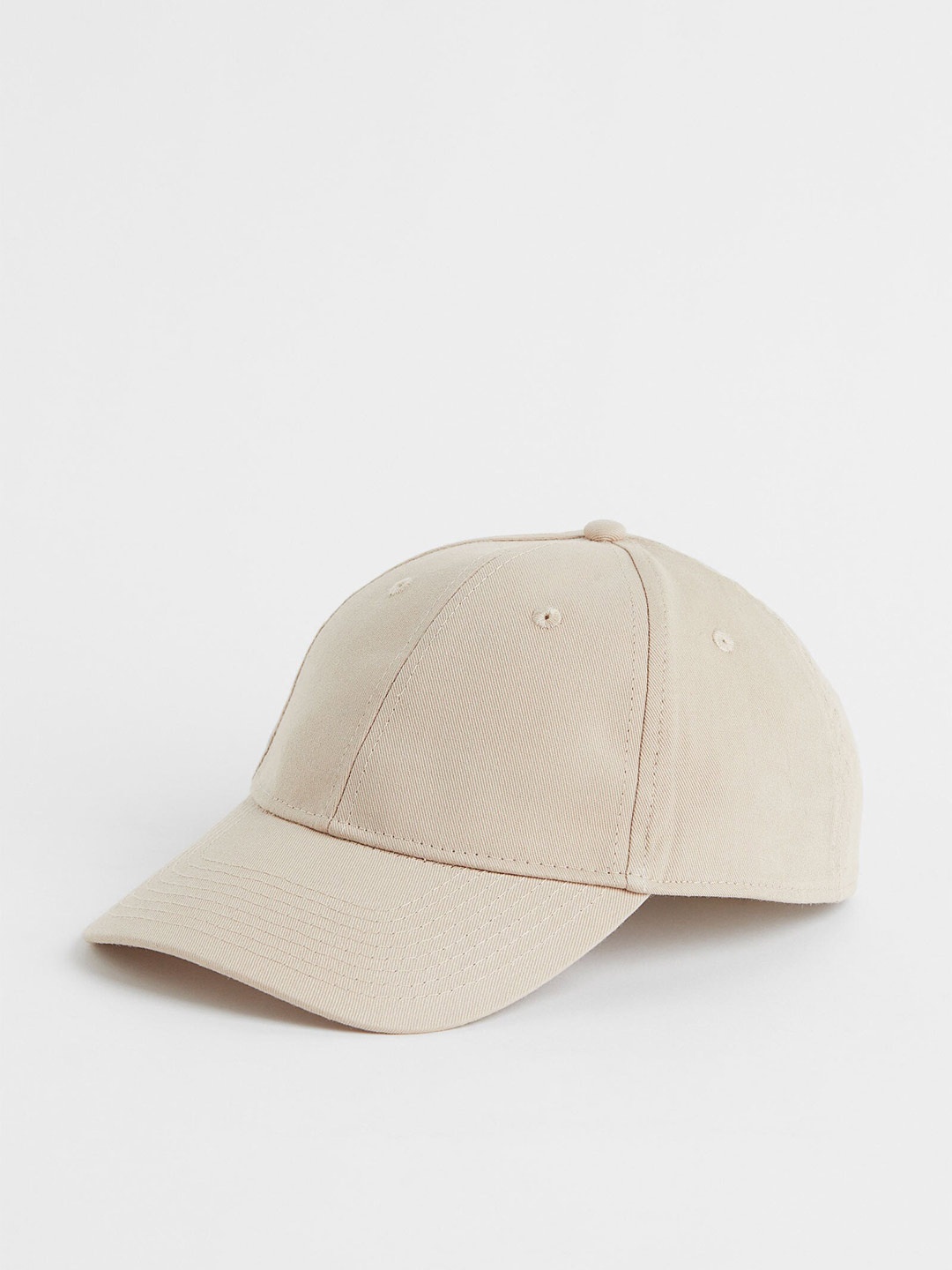 

H&M Men Beige Solid Cotton Twill Baseball Cap