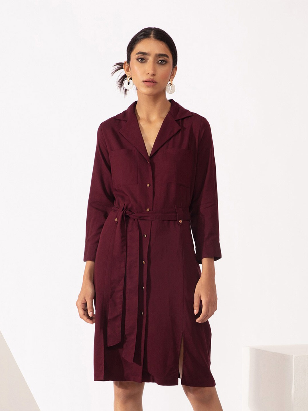 

20Dresses Maroon Shirt Dress