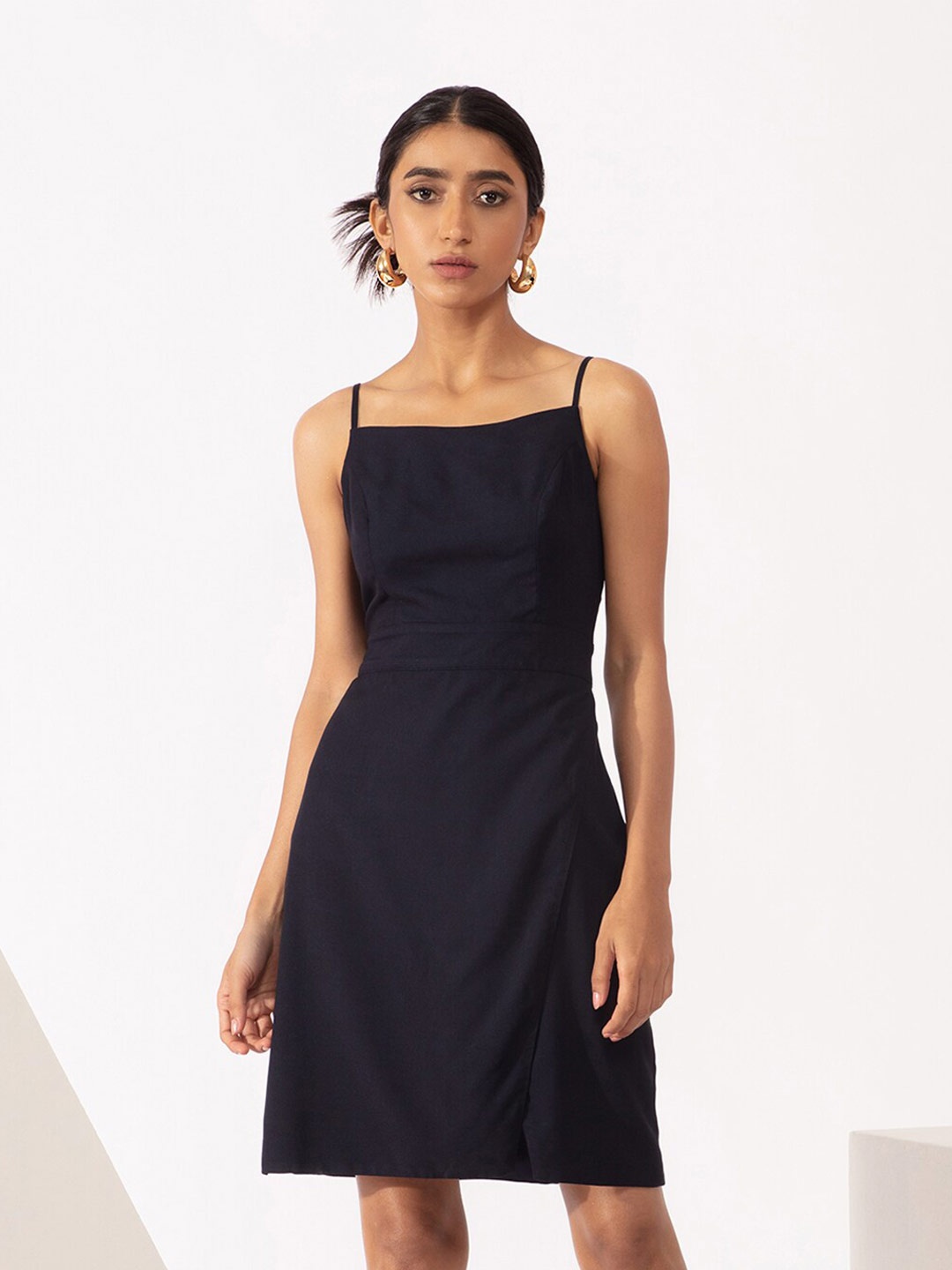 

20Dresses Women Navy Blue Shoulder Strap Sheath Dress