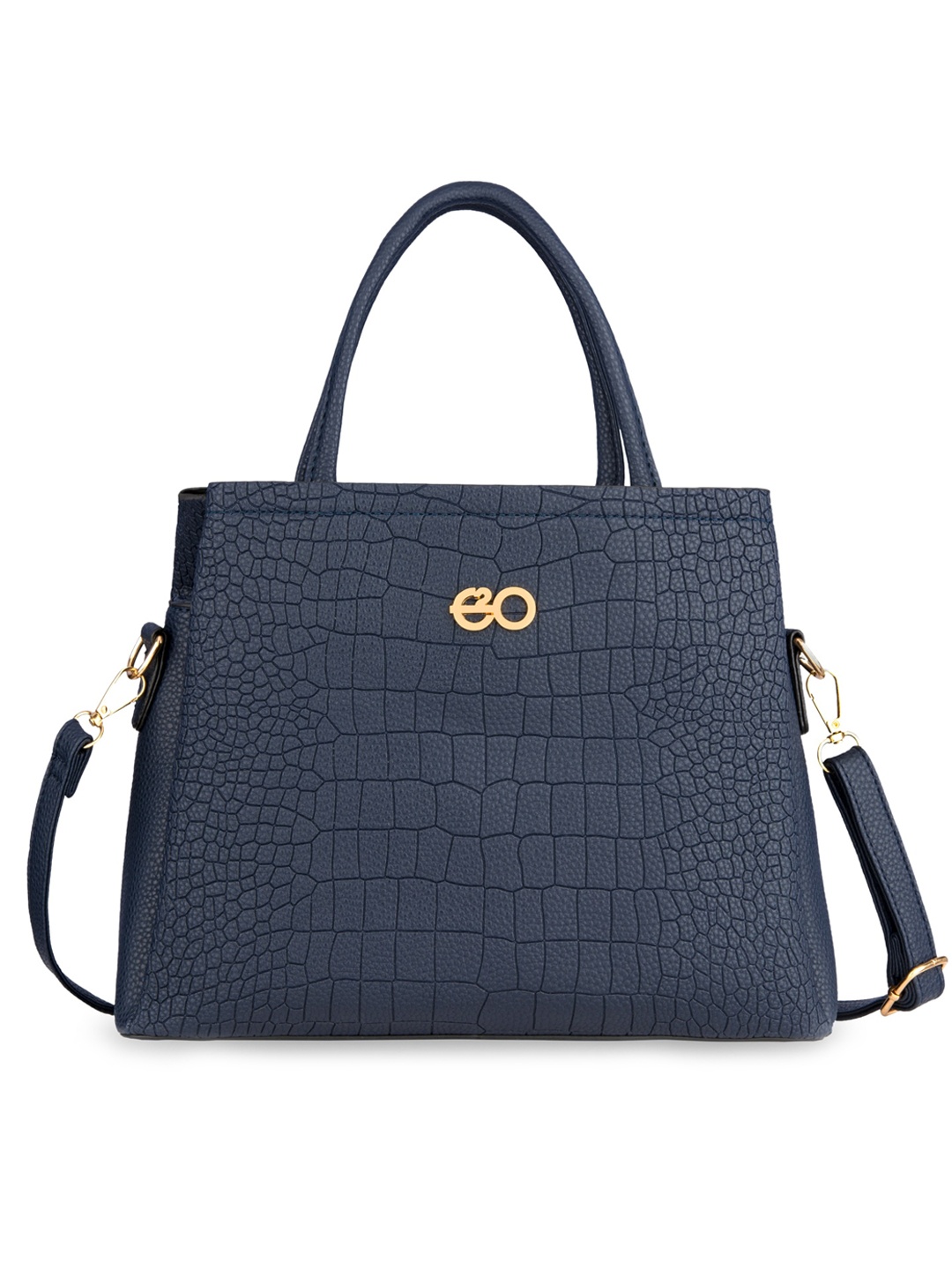 

E2O Blue Women Textured PU Structured Handheld Bag