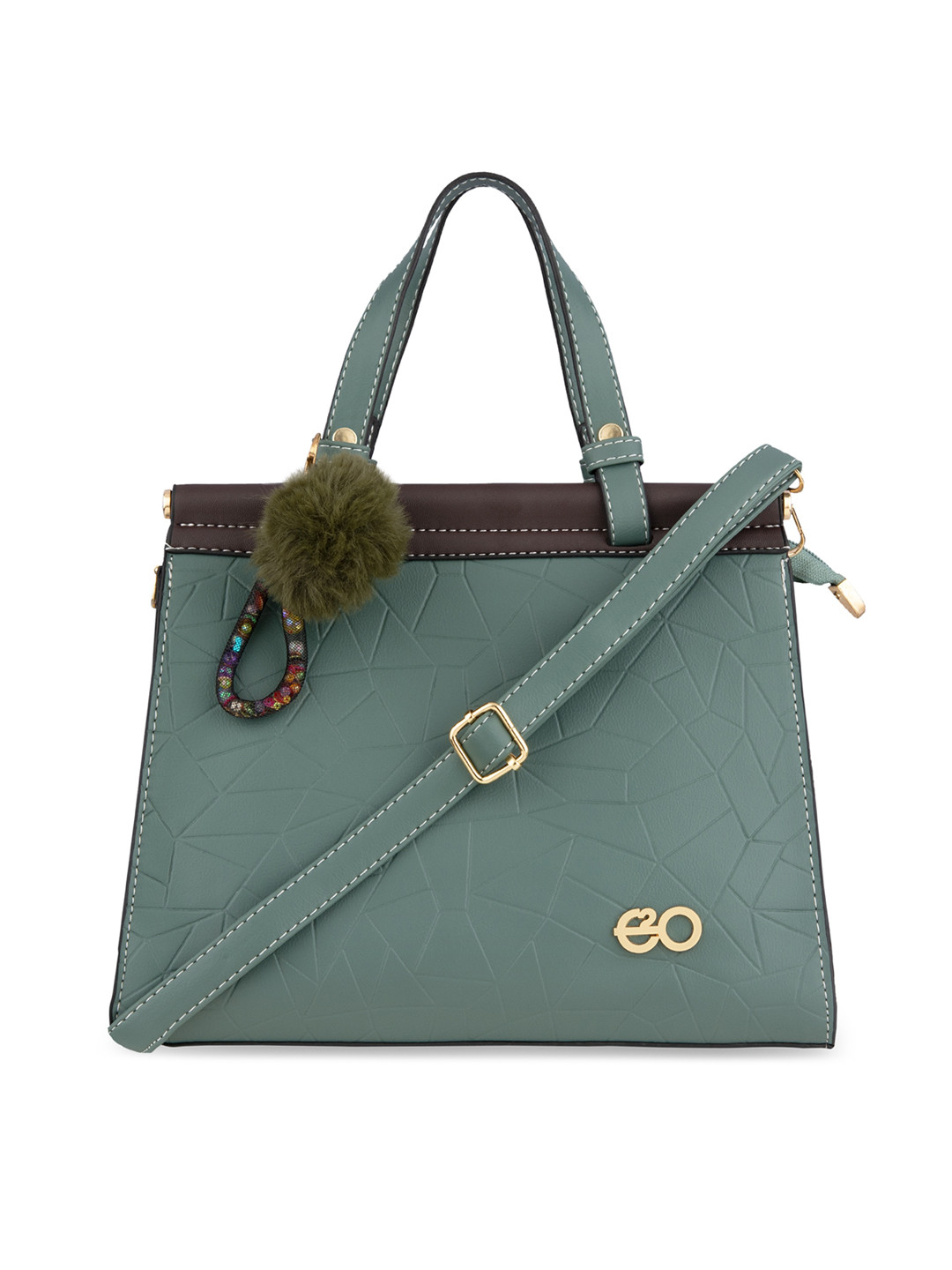 

E2O Green Textured PU Structured Handheld Bag