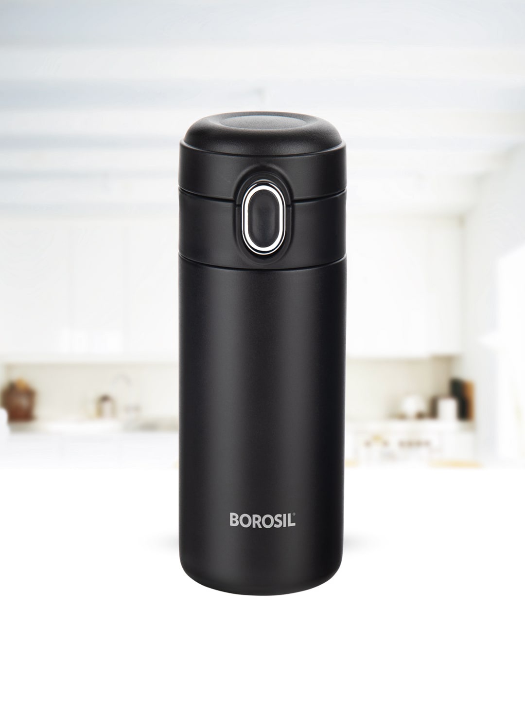 

BOROSIL Traveller Leakproof Vacuum Insulated Water Bottle 300ml, Black